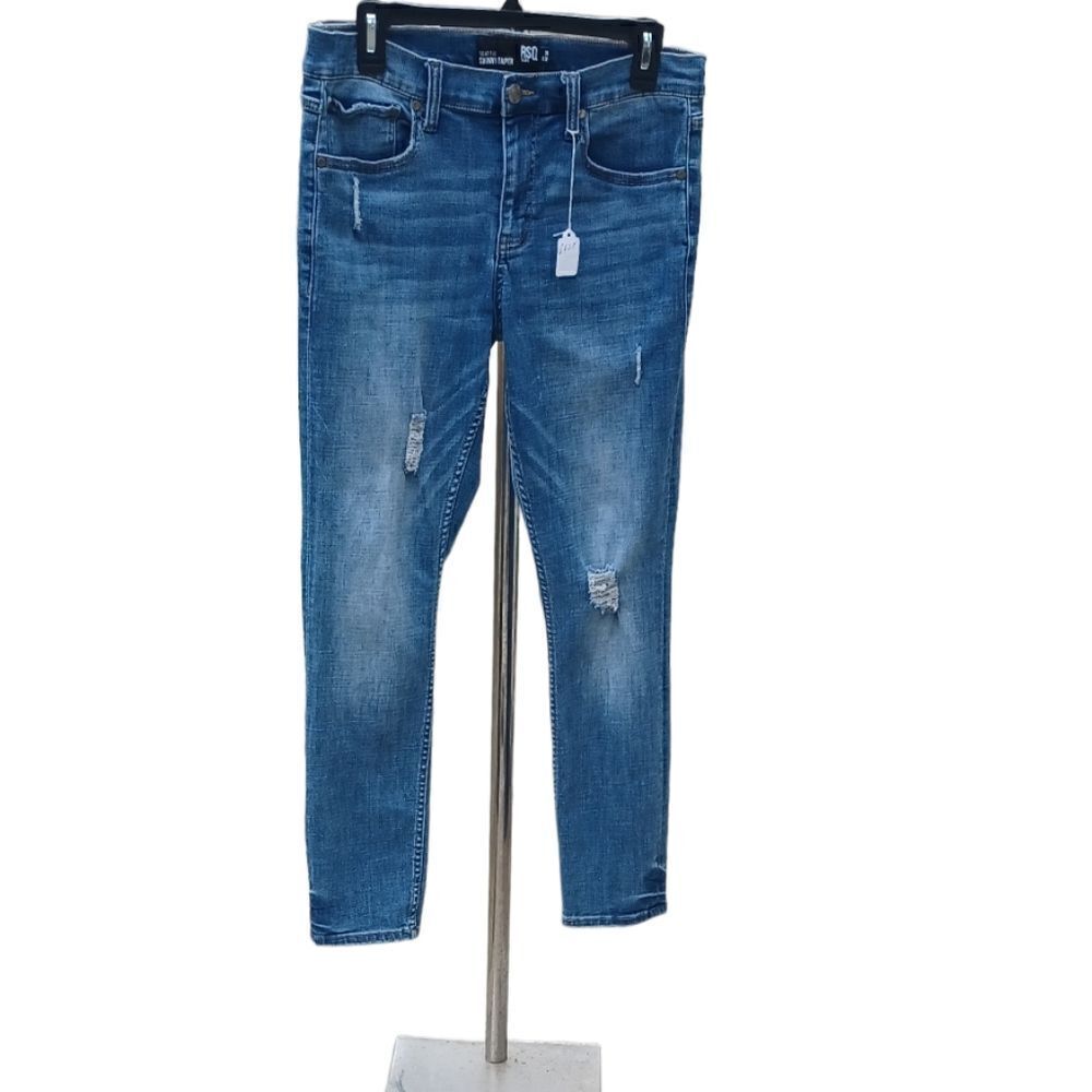 642520....High Waist RSQ Seattle Skinny Tapered Jeans Size 30X30, 9"Rise